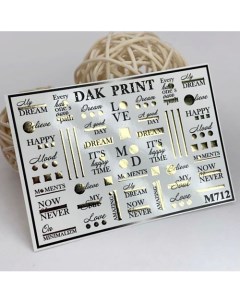 Слайдер-дизайн для ногтей M712 Dak print