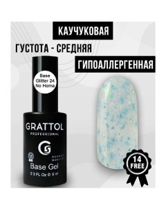 Каучуковая гель база поталь для ногтей Grattol