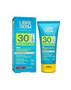 Солнцезащитный тонирующий крем для лица SPF 30 Bronzeada Tinted Sun Cream for Face Librederm