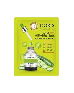 DORIS Тканевая маска для лица огурец CUCUMBER Real Essence Mask Jigott