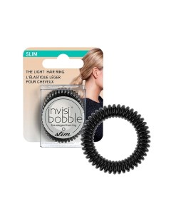 Резинка-браслет для волос SLIM True Black (с подвесом) Invisibobble