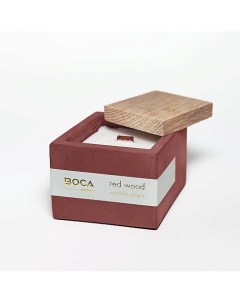 Свеча ароматическая RED WOOD в бетоне, клюква, аргана 130 Boca aroma