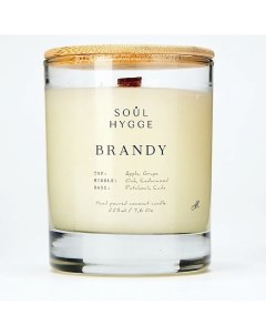 Ароматическая свеча BRANDY с деревянным фитилем 225.0 Soul hygge