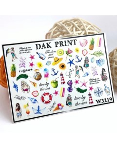 Слайдер дизайн для ногтей W3219 Dak print