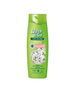 Шампунь Восстановление и блеск. Жасмин. Для нормальных волос Shampoo With Jasmine Extract For Normal Wash&go