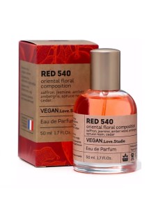 Парфюмерная вода женская RED 540 шафран жасмин амбра кедр 50.0 Vegan.love.studio