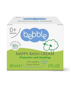 Крем от опрелостей и кожных раздражений Nappy Rash Cream 0+ 60.0 Bebble