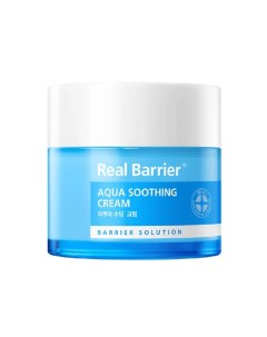 Охлаждающий корейский крем для лица с пантенолом Aqua Soothing Cream 50.0 Real barrier