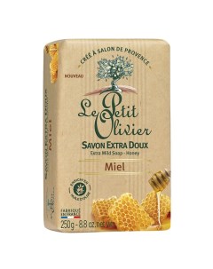 Мыло нежное питательное с ароматом Мёда Miel Extra Mild Soap Le petit olivier