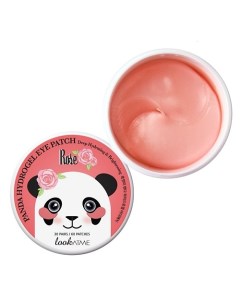 Патчи для глаз гидрогелевые с экстрактом розы Panda Hydrogel Eye Patch Rose Look at me