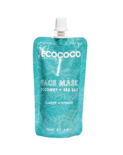 Маска для лица увлажняющая с кокосом и морской солью Face Mask Coconut + Sea Salt Ecococo