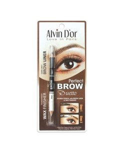 Профессиональный дуэт для бровей карандаш + воск Brow Perfect Alvin d'or