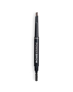 Карандаш автоматический для бровей с щеточкой Power Brow Pencil, скошенный Relove revolution