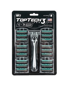 Мужская бритва PRO 3 с 31 сменной кассетой 1.0 Toptech