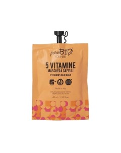 Маска 5 витаминов для всех типов волос 5 Vitamins Hair Mask 40.0 Purobio