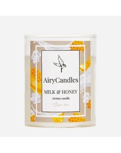 Свеча ароматическая MILK & HONEY с деревянным фитилем 190 Airycandles