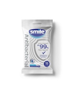 Влажные салфетки со спиртом Antibacterial 15 Smile wonderland