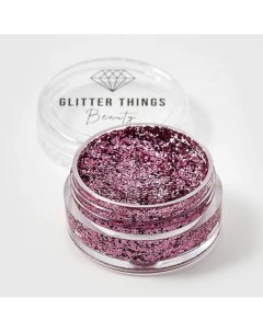 Глиттер Гель Блёстки для глаз лица и тела Розовая Вода Glitter things