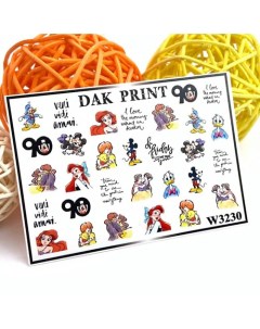 Слайдер дизайн для ногтей W3230 Dak print