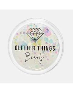 Глиттер Гель Блёстки для глаз лица и тела Радужная Русалка Glitter things