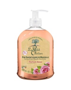 Мыло марсельское жидкое Роза Parfum Rose Liquid Soap Le petit olivier