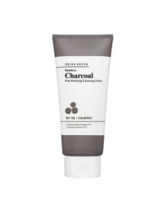 Пенка для умывания очищающая поры с бамбуковым углем Bamboo Charcoal Pore Purifying Cleansing Foam Bring green