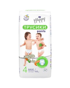 Детские подгузники-трусики в размере MAXI (4), вес 8-14 кг 44.0 Bella baby happy