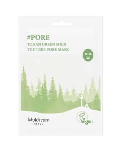 Тканевая маска для лица Vegan Green Mild All In One Mask Pore Muldream