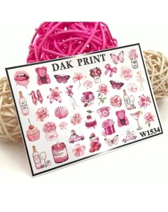 Слайдер дизайн для ногтей W1534 Dak print