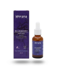 Сыворотка для лица ночная восстанавливающая Черника Anti-Age Blueberry Facial & Eye Serum Levrana