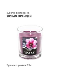 Свеча ароматическая в стакане Дикая орхидея 0.552 Spaas