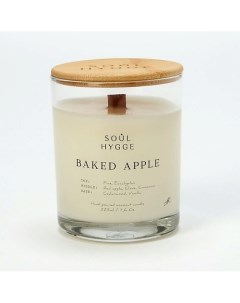 Ароматическая свеча BAKED APPLE с деревянным фитилем 218.0 Soul hygge