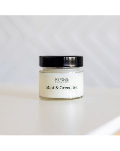 Свеча ароматическая Mint & Green tea/ Мята и Зеленый чай 100 Repose flavour