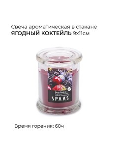 Свеча ароматическая в стакане Ягодный коктейль 1 Spaas