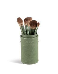 Набор кистей для макияжа Brush set makeup tube 6 pcs green Inglot