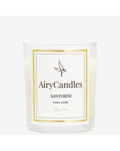 Свеча ароматическая SANTORINI White Edition с деревянным фитилем 300 Airycandles