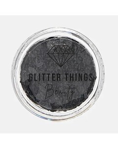 Глиттер Гель Блёстки для глаз лица и тела Черные Сердца Glitter things