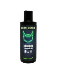 Супер очищающий гель для лица и бороды GREEN NEON Экзотическая Вербена 200 0 Neon beard