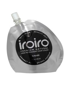 Семи-перманентный краситель для волос 10 BLACK Черный Iroiro