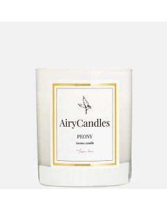 Свеча ароматическая PEONY White Edition с деревянным фитилем 300.0 Airycandles