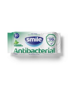 Влажные салфетки с подорожником Antibacterial 60.0 Smile wonderland