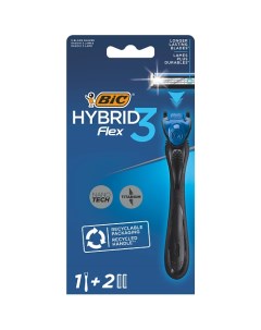 Мужская бритва 3 лезвия Hybrid 3 Flex + 2 сменные кассеты 52.0 Bic