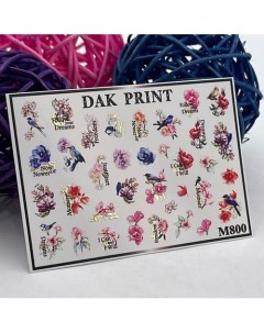 Слайдер-дизайн для ногтей M800 Dak print