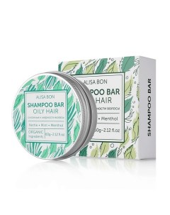 Твердый шампунь для волос SHAMPOO BAR «Крапива Мята Ментол» 60.0 Alisa bon