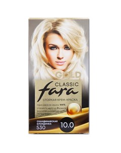 Стойкая крем краска для волос Classic Gold Fara