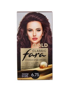 Стойкая крем краска для волос Classic Gold Fara