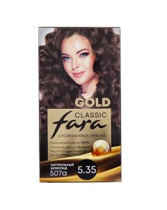 Стойкая крем краска для волос Classic Gold Fara