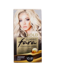 Стойкая крем краска для волос Classic Gold Fara