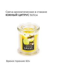 Свеча ароматическая в стакане Южный цитрус 1 Spaas