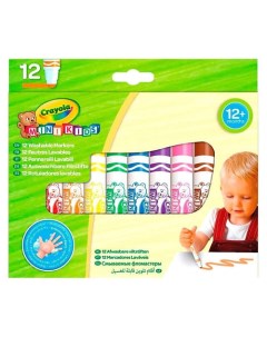 Смываемые фломастеры для малышей Mini Kids Washable Markers 12 0 Crayola